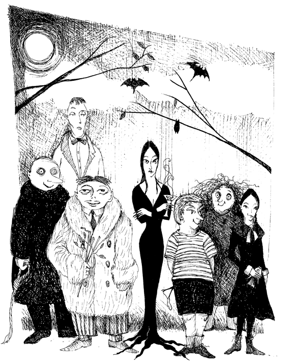 Addams Family print by Robin Senour