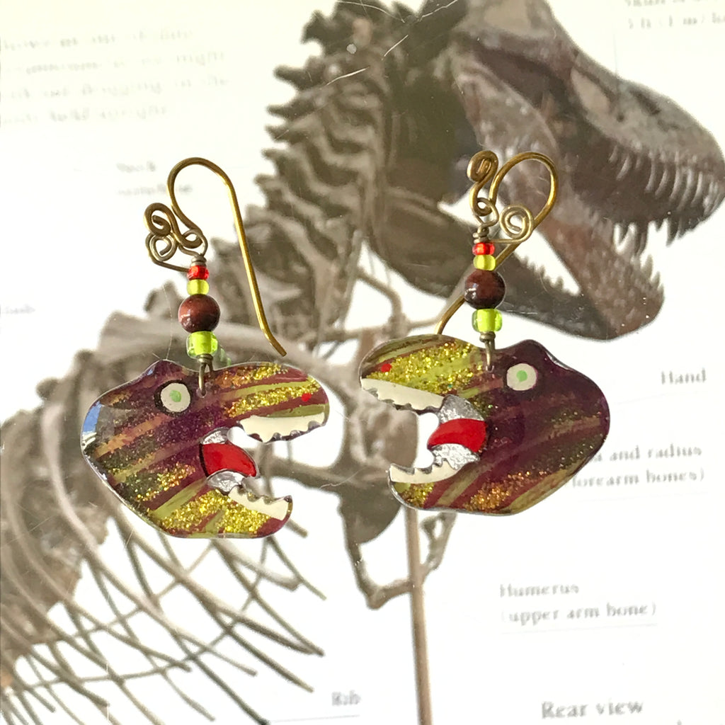 dino earrings